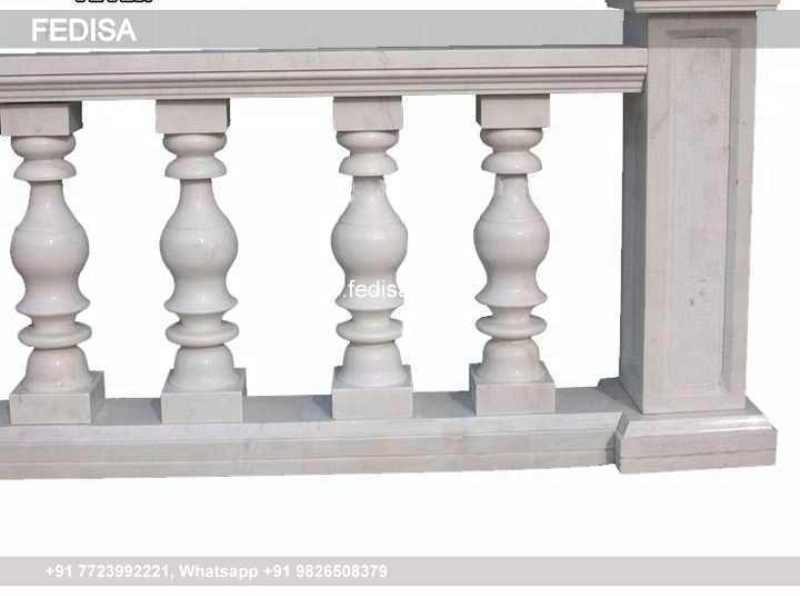 Staircase Banister Decorative Metal Balusters White Wood Balusters Stone Balustrade For Sale