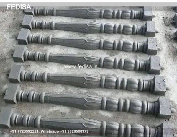 Staircase Banister Side Mount Iron Balusters Knuckle Iron Balusters Wood Square Balusters