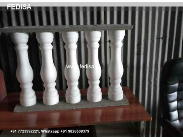 Wood Balusters Square Tapered Balusters Adjustable Metal Spindles Wood Handrail With Metal Spindles