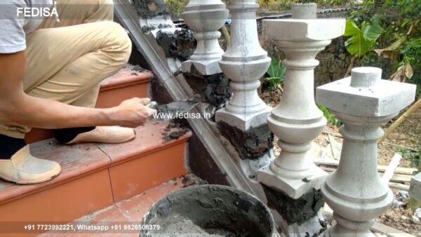Baluster Cutting Metal Spindles Cutting Stair Spindles Dark Banister White Spindles