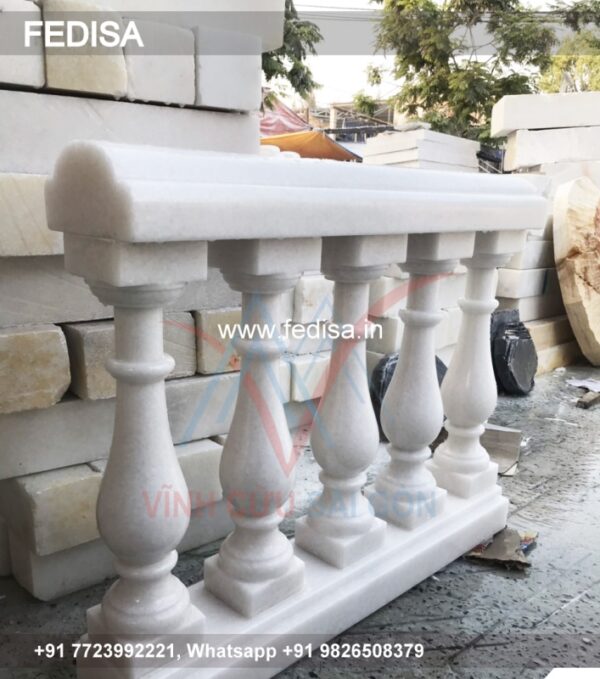 Baluster Railing White Newel Post With Iron Balusters White Pvc Spindles White Spindles Dark Handrail