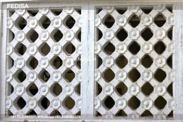 cement jali blocks modern exterior house designs home outside wall color
