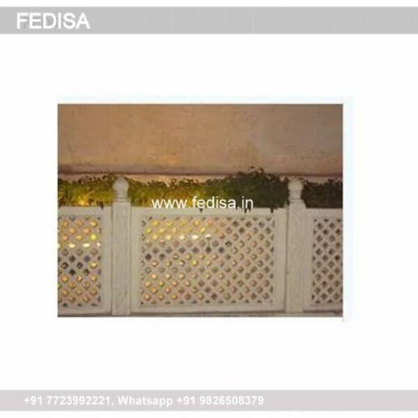 Stylish Cement Jali ground floor home front design mountain villa design