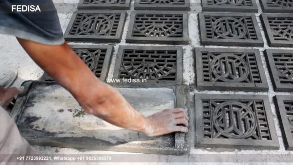 Cement Jali Cutting home front design villa wall design