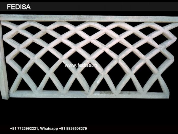 Cement jali for balcony cost pillar design in home front corner villa design