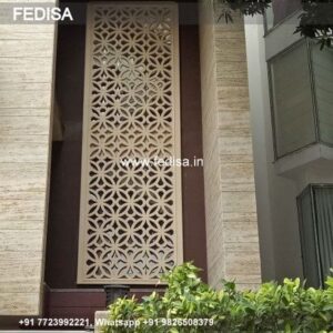 Grc Jali For Exterior Pillar Design In Home Front Best Exterior Painters Near Me