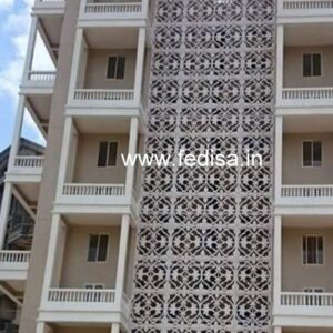 Grc Jali For Exterior Exterior Design Gray Green Exterior Paint
