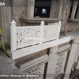 Grc Jali Front Design Of House In Small Budget Villa Boundary Wall Design House Front Wall Design