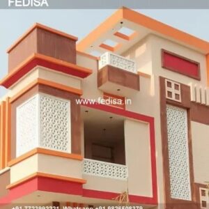 Grc Jali Front Wall Design In Indian House Le Corbusier Lego Tiny House Interior
