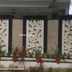 Grc Jali Small Front Entryway Ideas American Style Villa Design Front View Of House