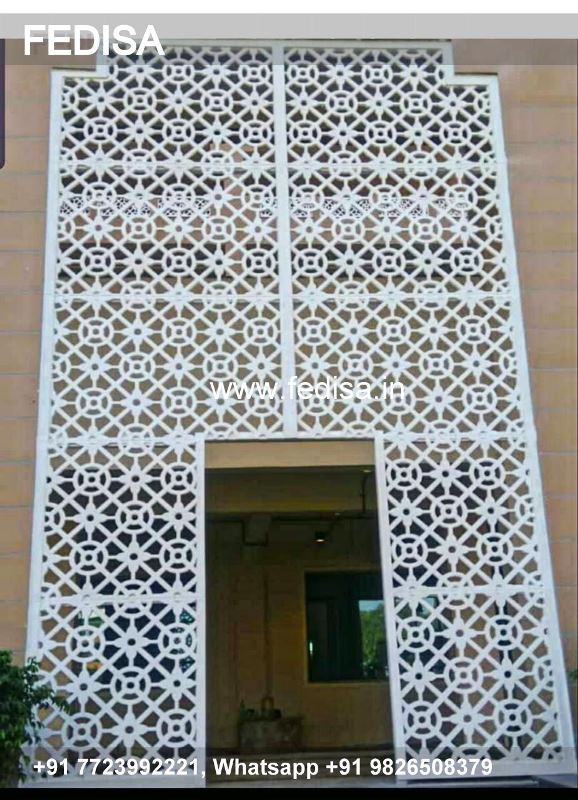 Grc Jali Front Entrance Ideas Villa Courtyard Design Modern Style House