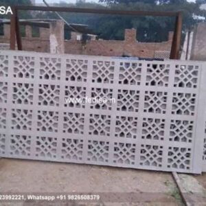 Grc Jali Pillar Design In Home Front 1 Bhk Villa Design Minimalist Home Design