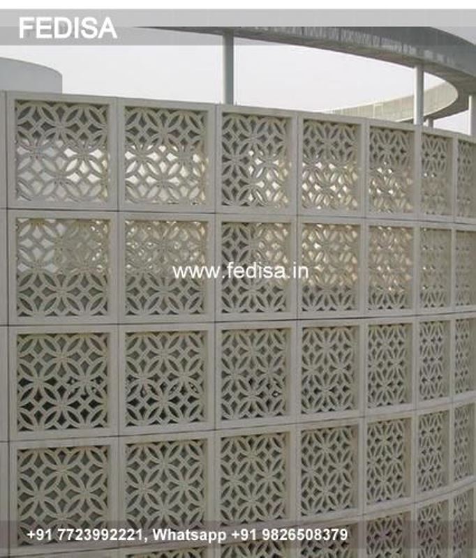 Grc Jali Balcony Railing Design For House Front Elite Luxury Villas One Floor House Plans