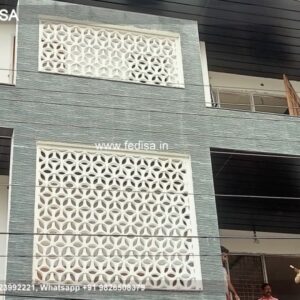 Grc Jali Small Home Office Layout Good House Design Corner House Design